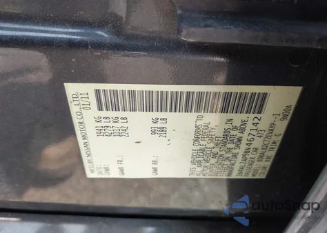 2011 Nissan Altima 2.5 S из США, поврежденный, VIN 1N4AL2AP9BN467142